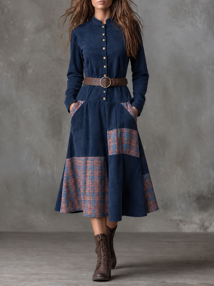 Izabella™ Vestido maxi de ante + cinturón gratis