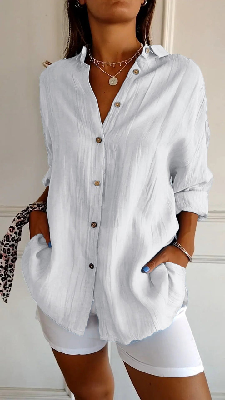 Sasha | Chemise élégante style plissé
