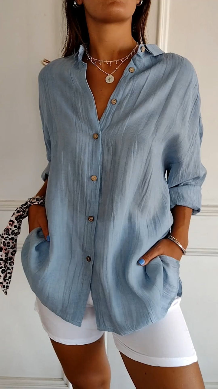 Sasha | Chemise élégante style plissé