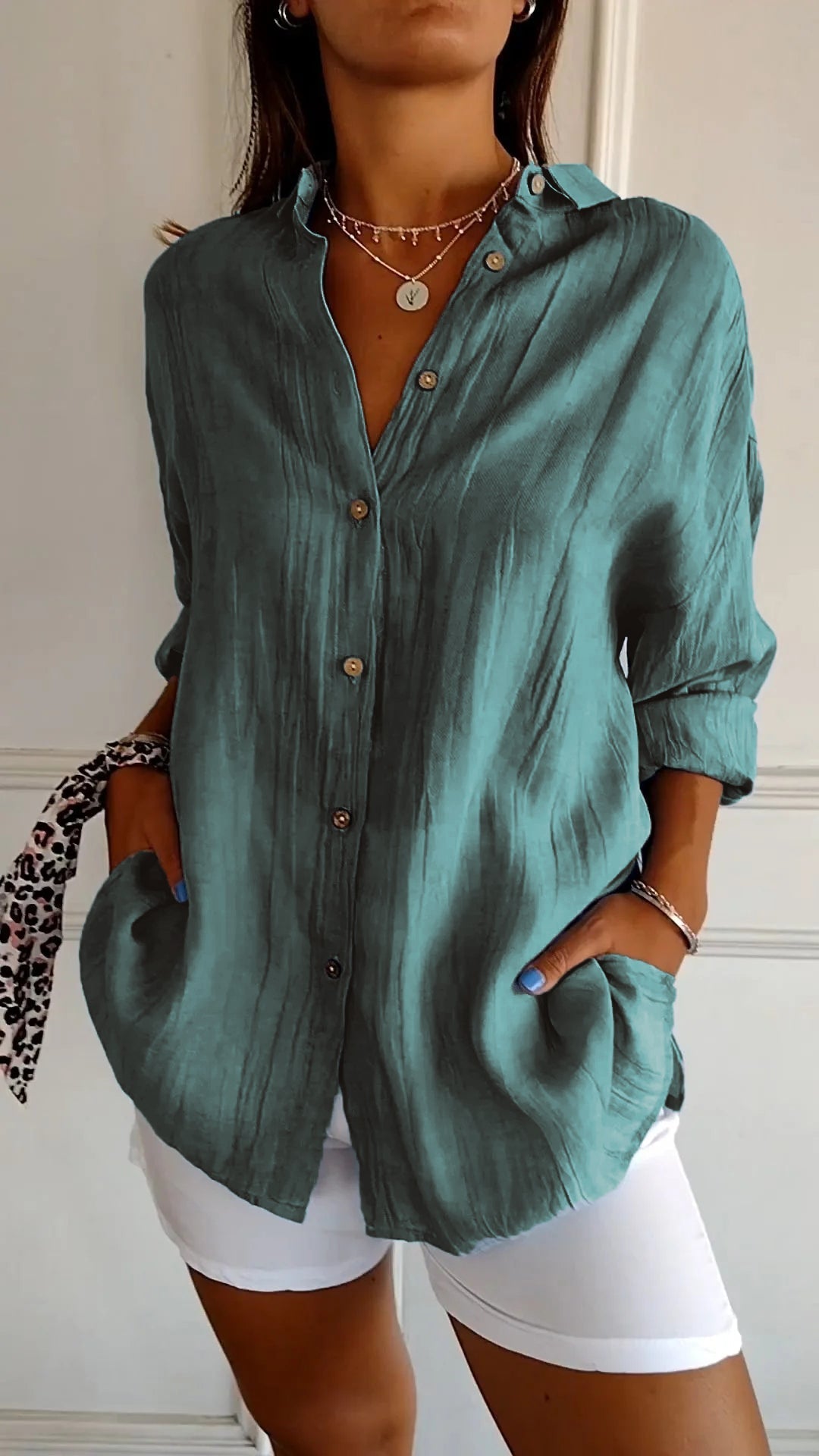 Sasha | Chemise élégante style plissé