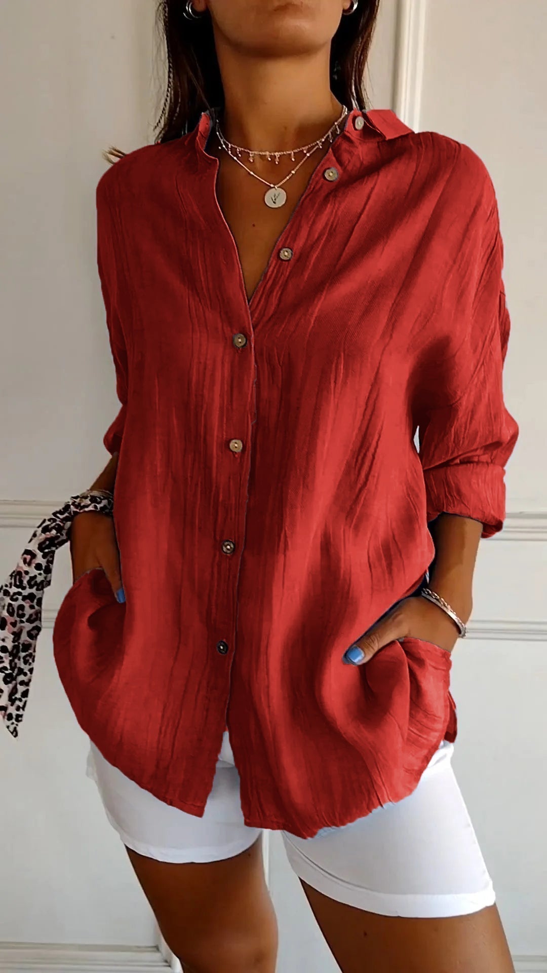 Sasha | Chemise élégante style plissé