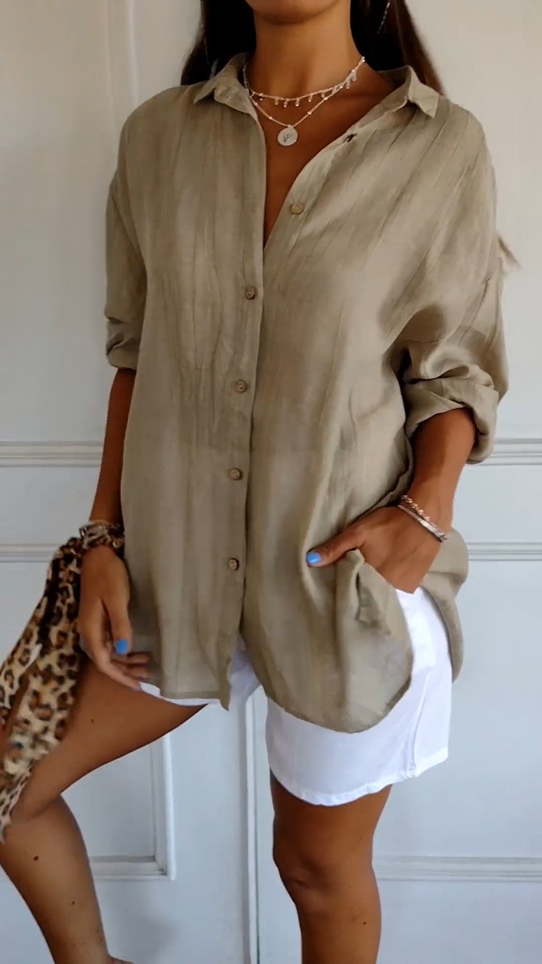 Sasha | Chemise élégante style plissé