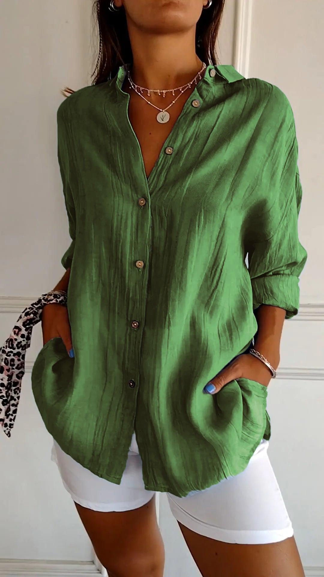 Sasha | Chemise élégante style plissé