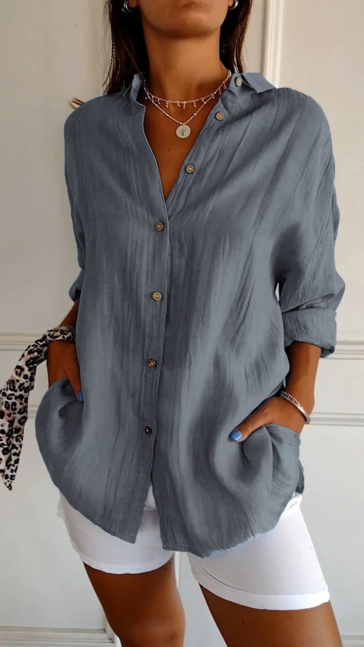 Sasha | Chemise élégante style plissé