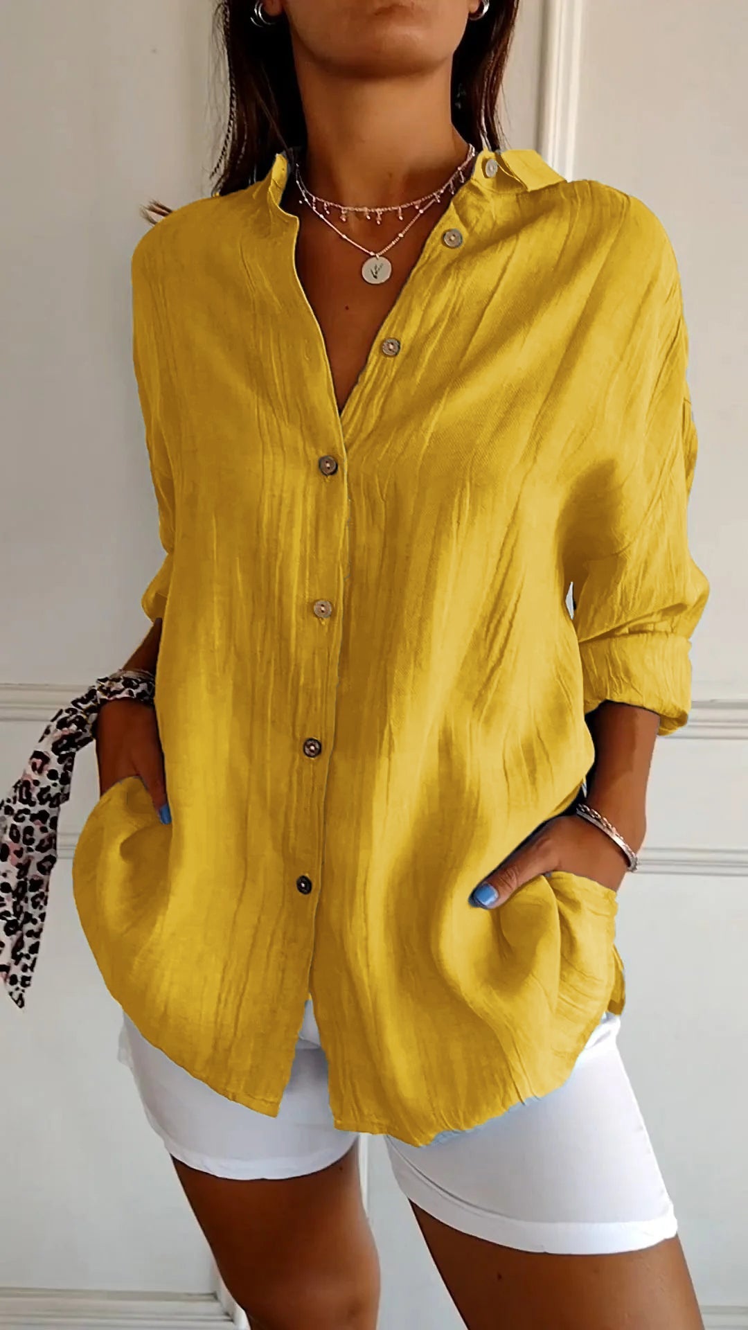 Sasha | Chemise élégante style plissé