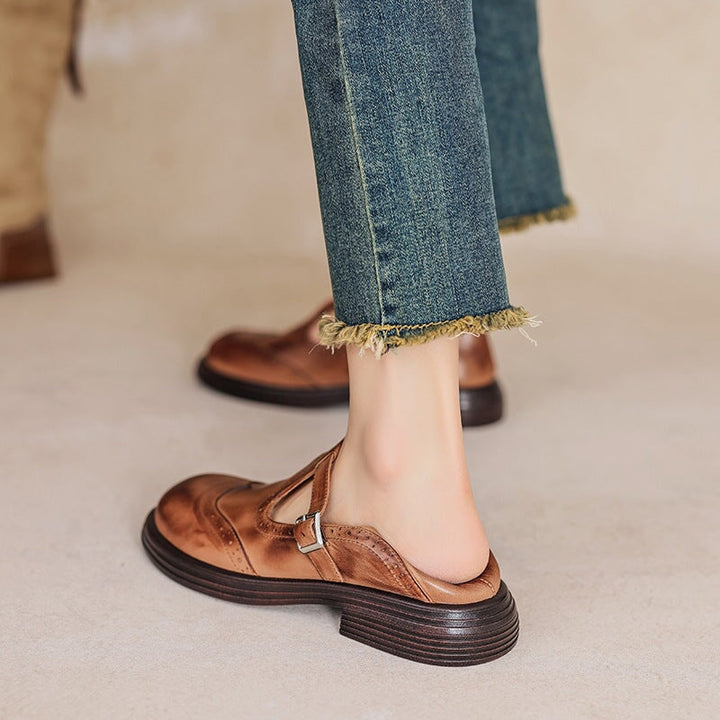 Mattea | Mary Janes Elegantes de Couro