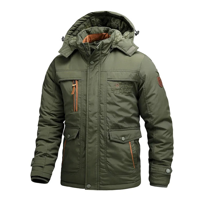 Clay | Hardy Men’s Insulated Waterproof Jacket with Detachable Hood