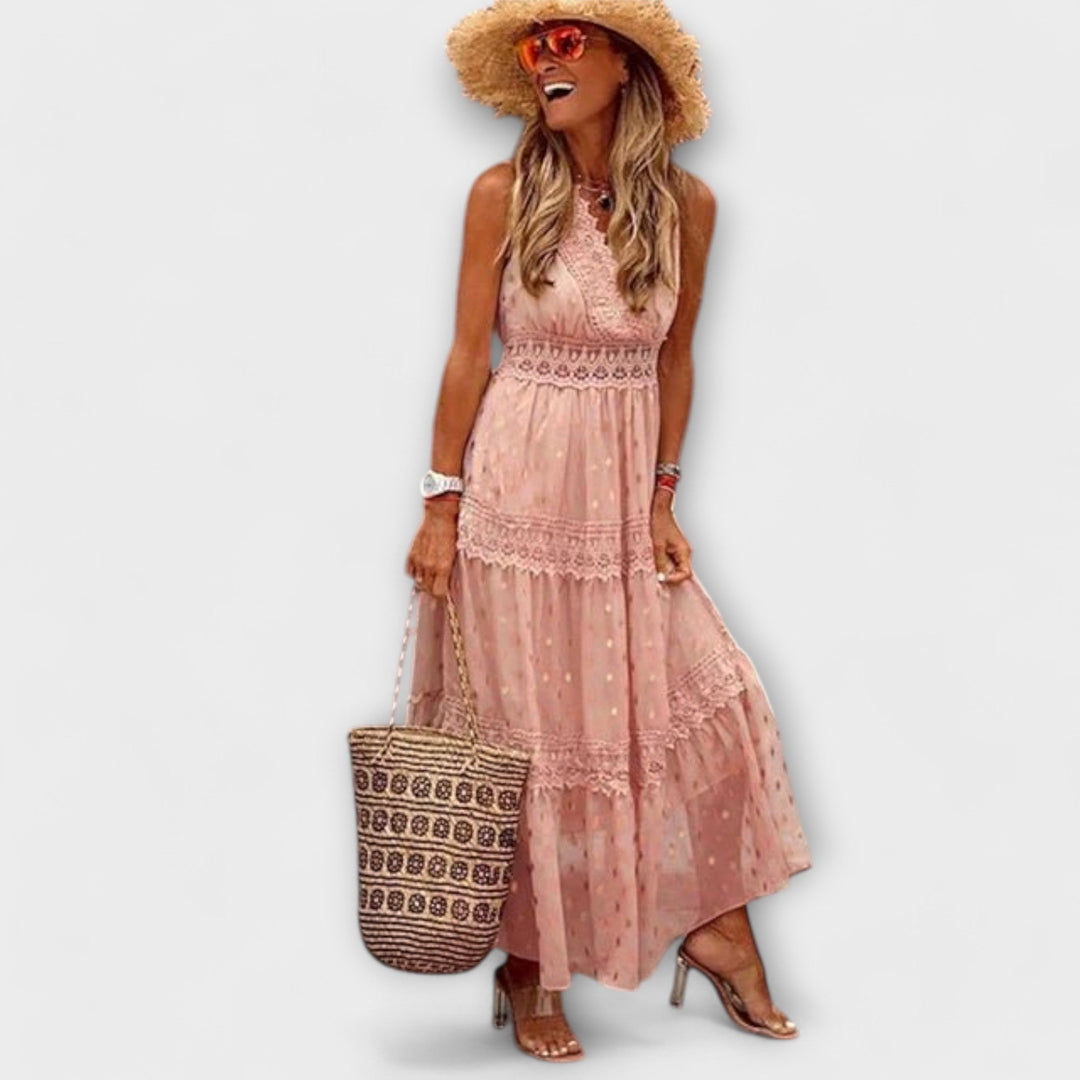 Lola - Abito Maxi con Pizzo Boho