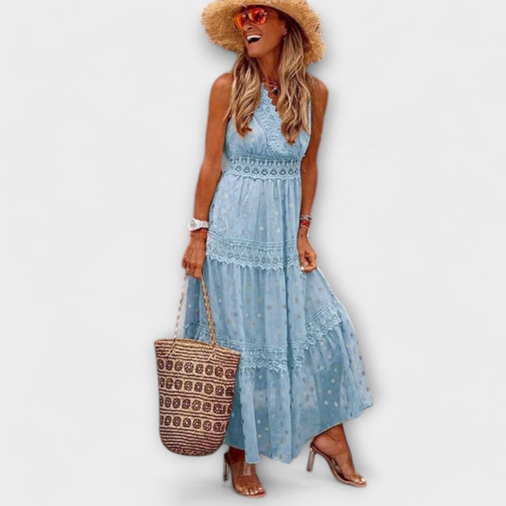 Lola - Abito Maxi con Pizzo Boho