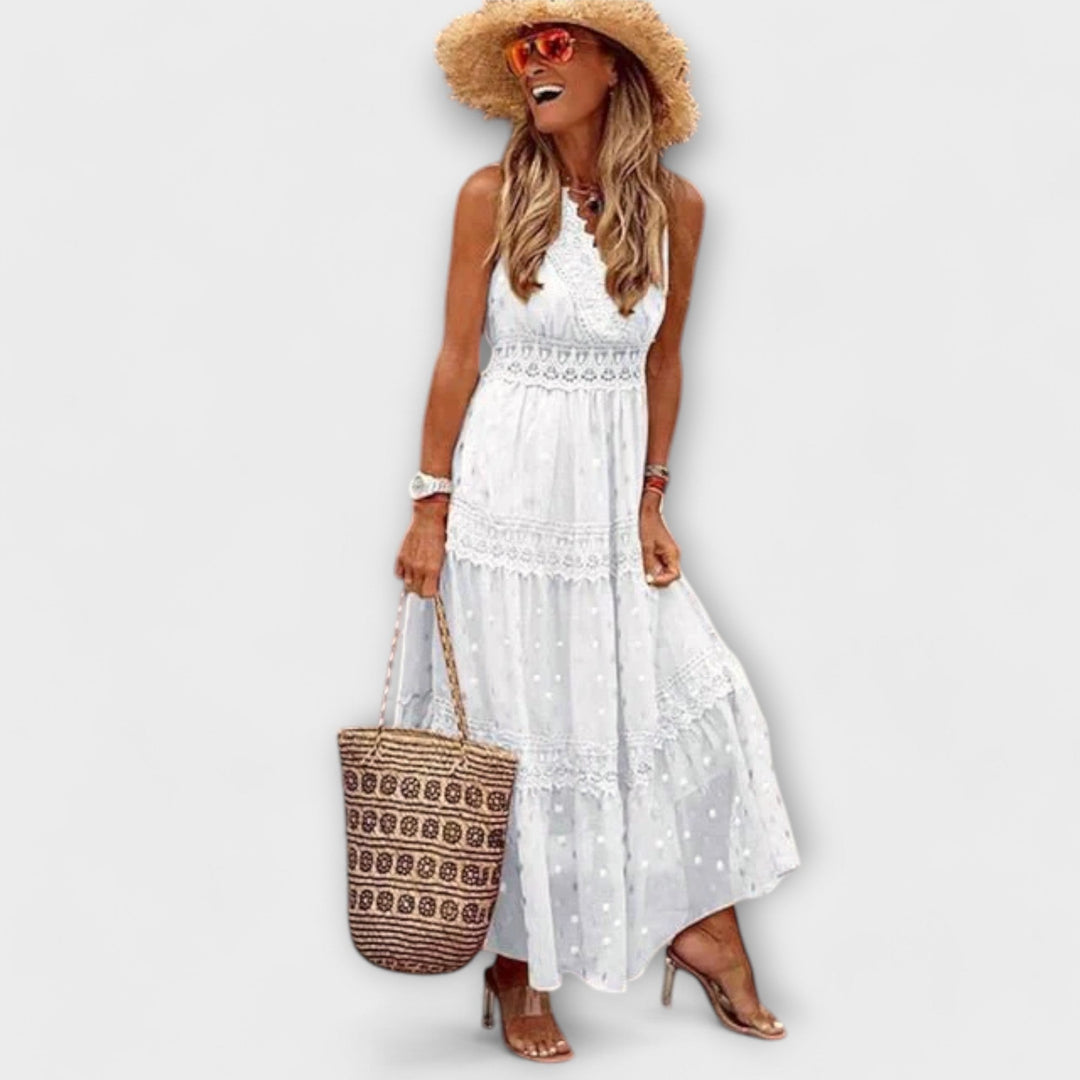 Lola - Abito Maxi con Pizzo Boho