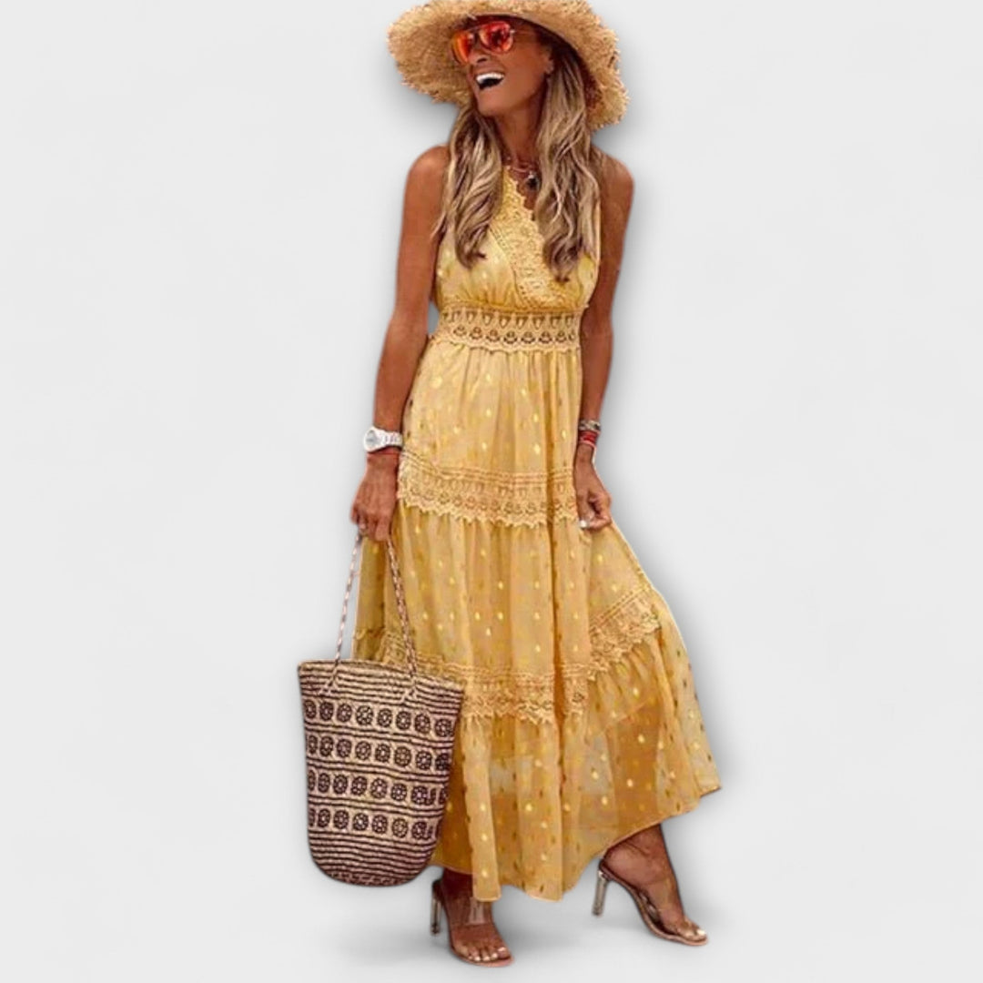 Lola - Abito Maxi con Pizzo Boho