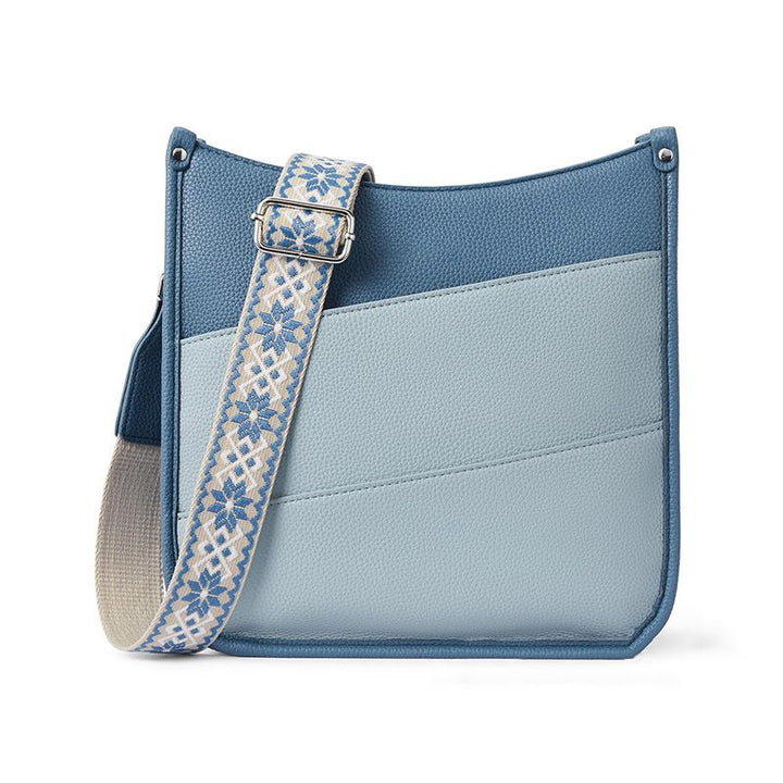 Roberta | Boho Crossbody Bag with Woven Strap and Zip Pocket