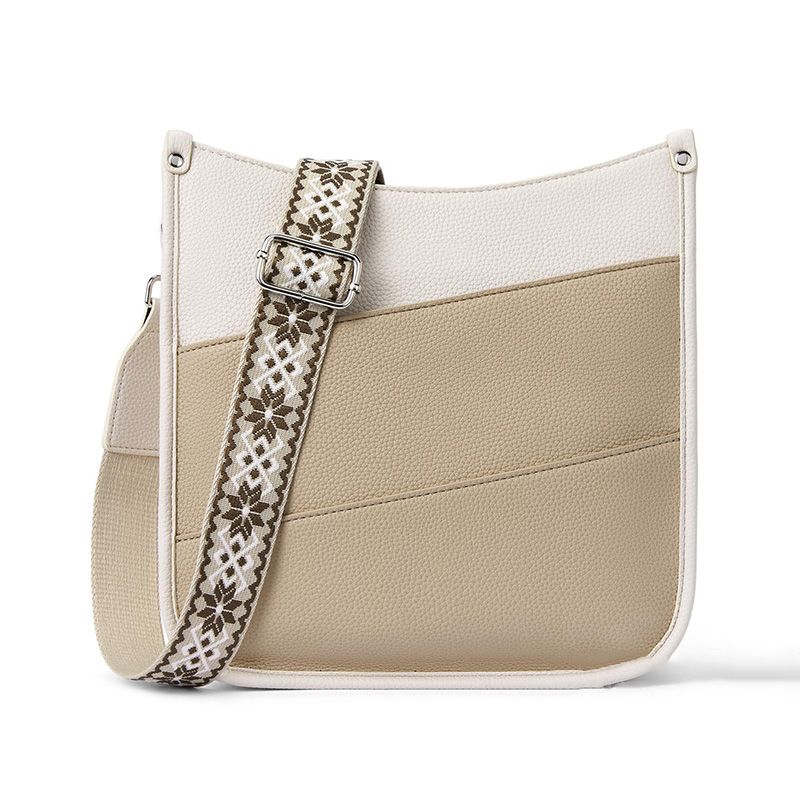Roberta | Boho Crossbody Bag with Woven Strap and Zip Pocket