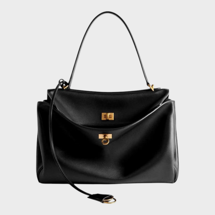 Amandine | Bolsa de ombro com estrutura suave, aba magnética e alça ajustável