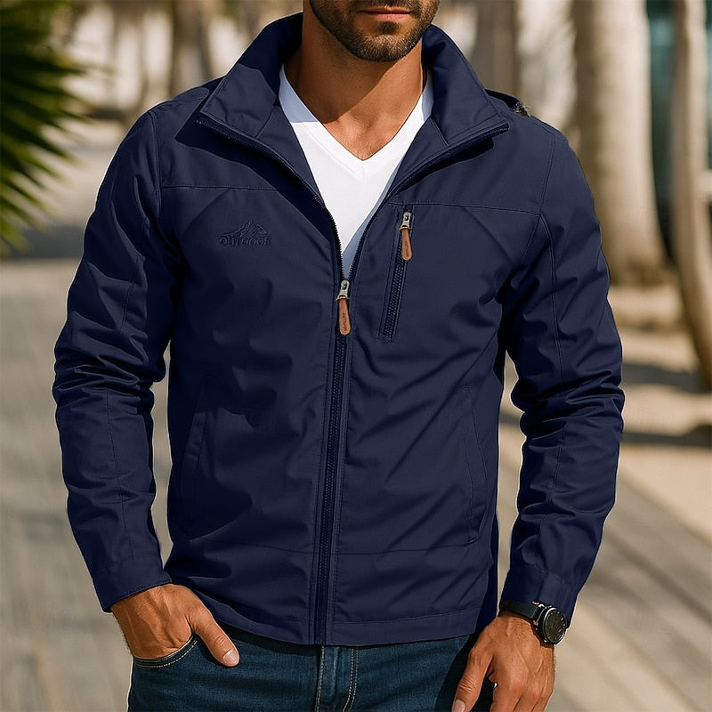 Silas | Chaqueta informal para exteriores y todo tipo de clima, con bolsillos con cremallera