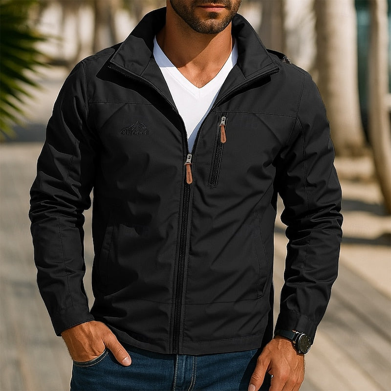 Silas | Chaqueta informal para exteriores y todo tipo de clima, con bolsillos con cremallera