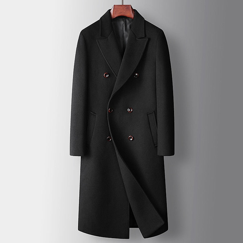 Anders | Refined Double-Breasted Trench Coat with Peak Lapels