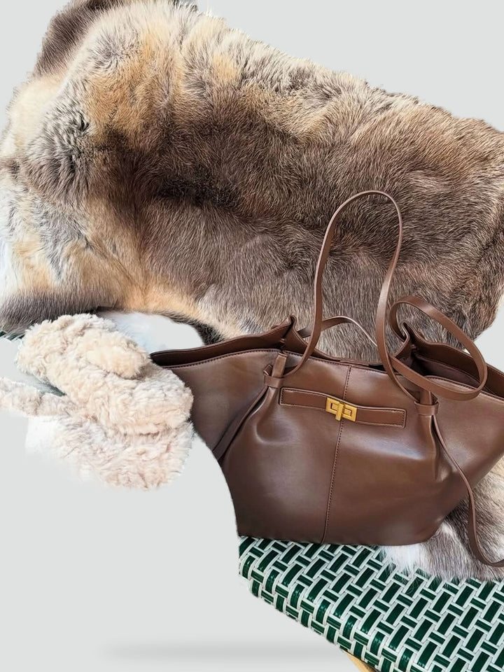 Ines | Bolsa shopper minimalista com linhas elegantes e design espaçoso