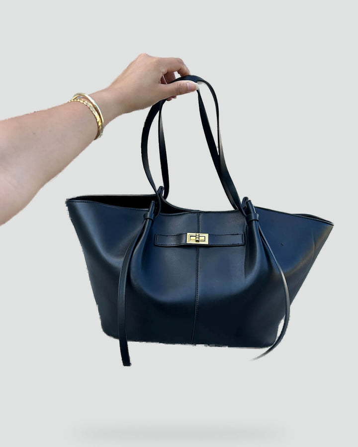 Ines | Bolsa shopper minimalista com linhas elegantes e design espaçoso