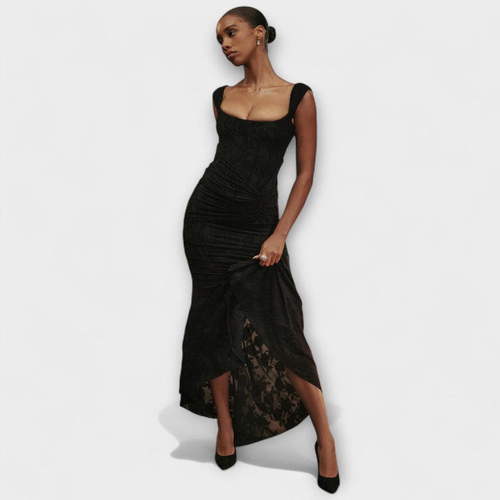 Renske - Vestido Longo com Corpete Elegante e Refinado