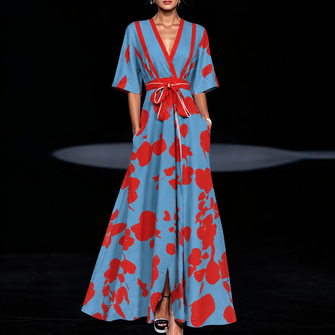 Sofia | Vestido maxi floral elegante