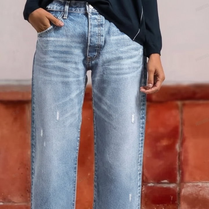 Marnie | Jeans nostalgici da donna cropped a gamba dritta, dalla vestibilità strutturata e dallo stile versatile