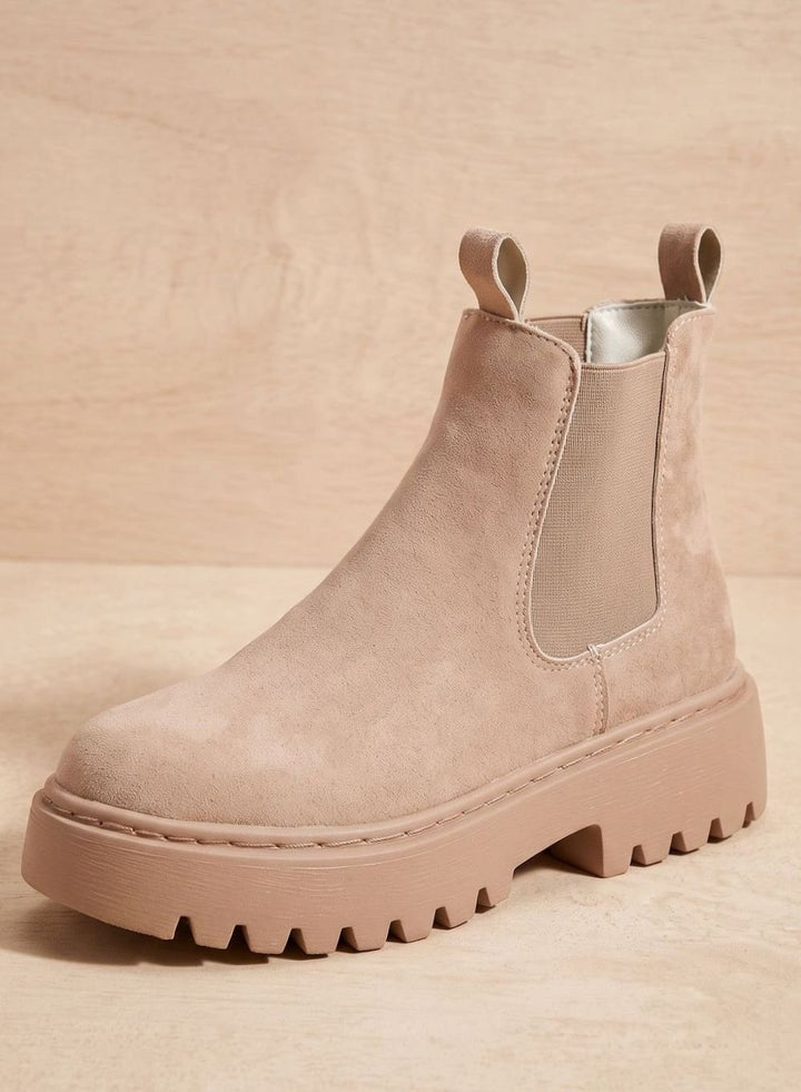 Frieda | Comfortable Chelsea Boots with Platform Sole and Elastic Panel