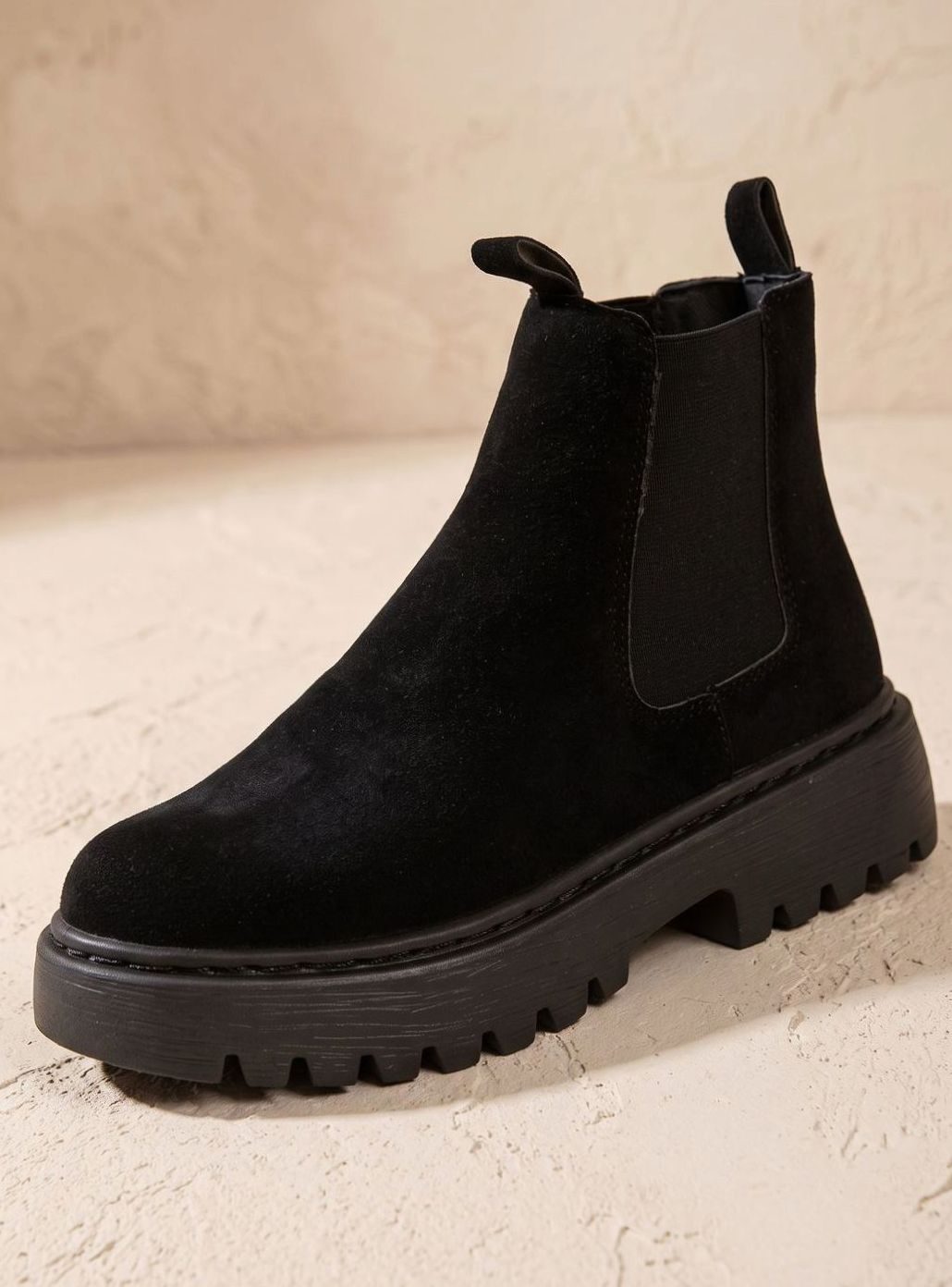 Frieda | Comfortable Chelsea Boots with Platform Sole and Elastic Panel