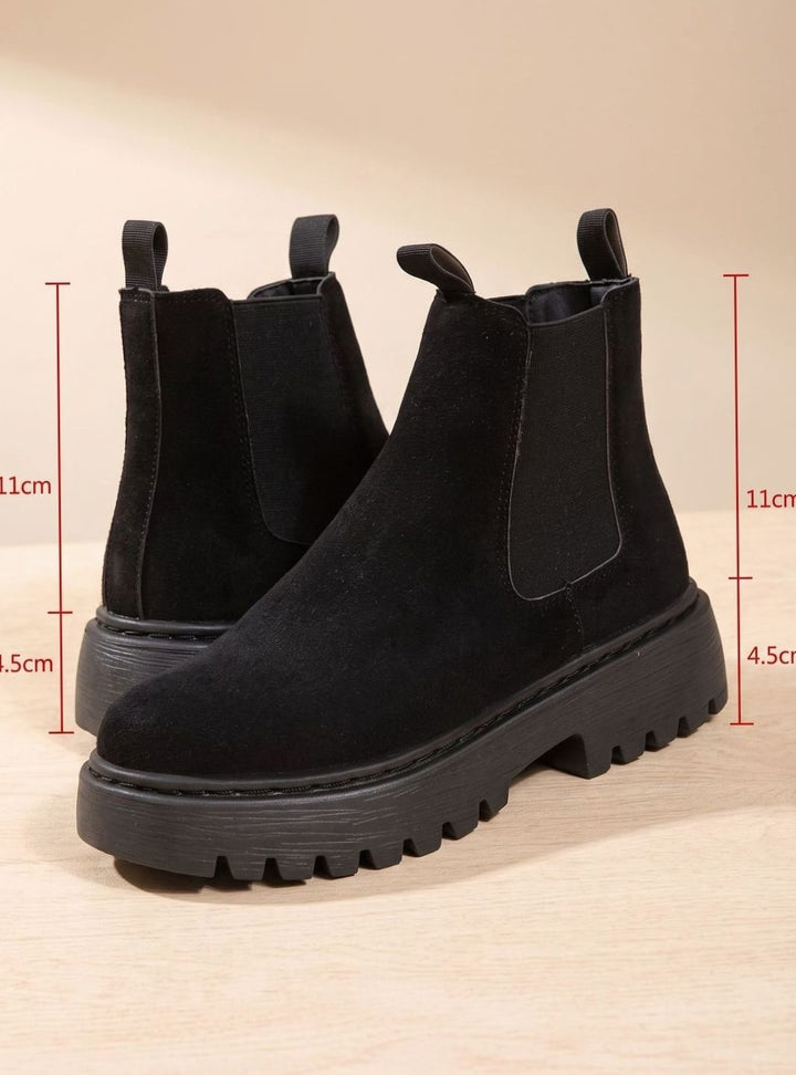 Frieda | Comfortable Chelsea Boots with Platform Sole and Elastic Panel