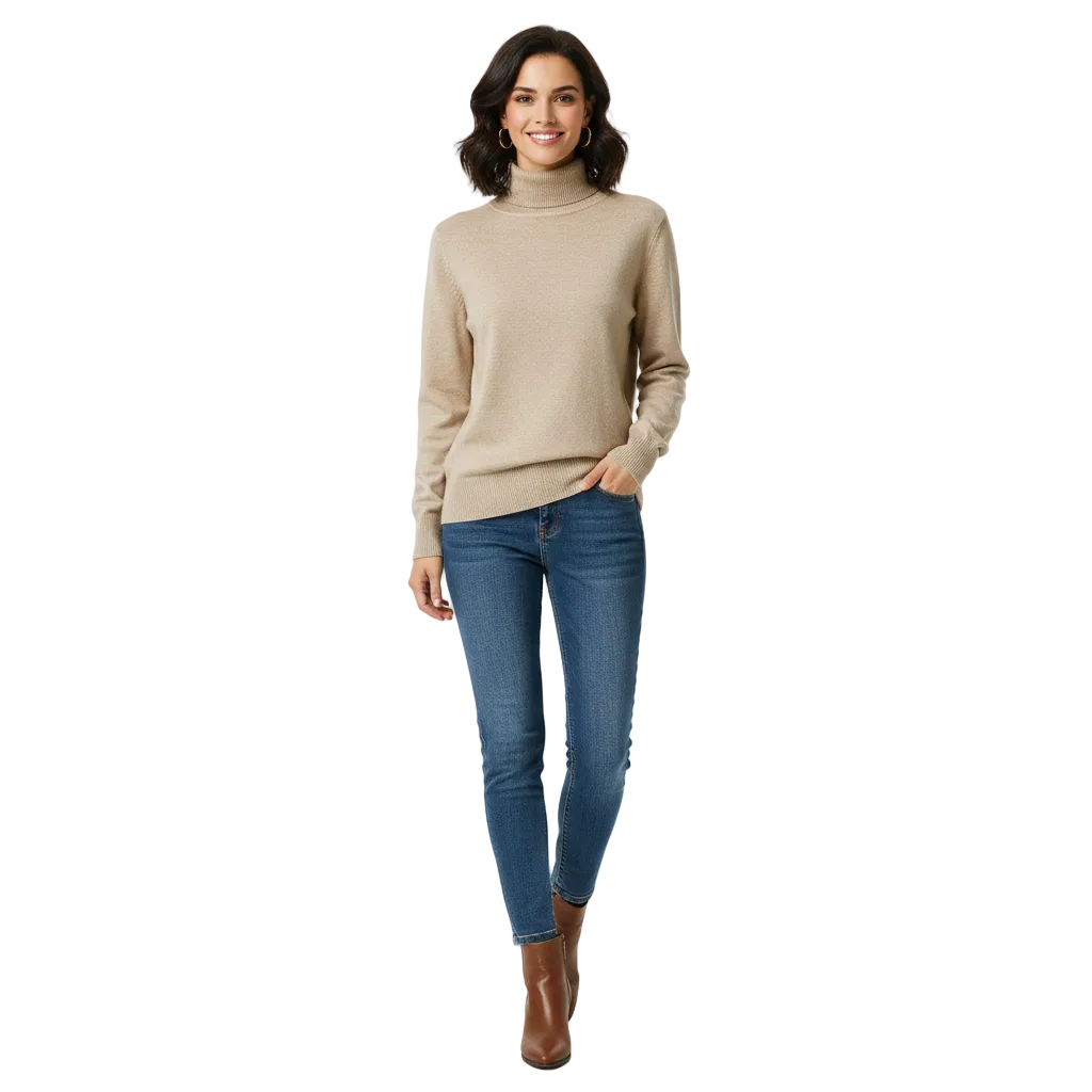 Margaret | Dolcevita elegante in cashmere dal taglio sartoriale
