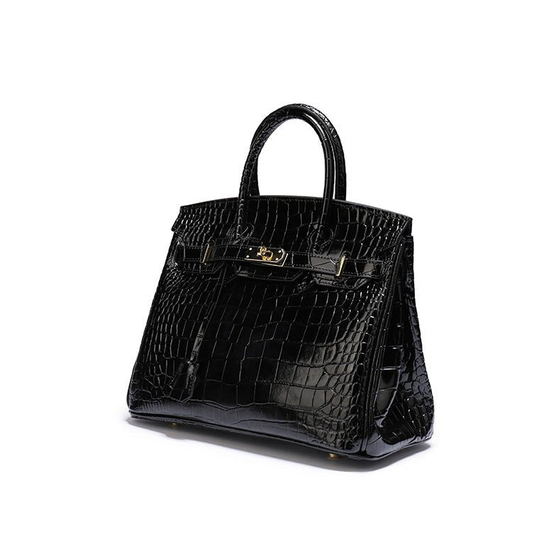 Victoria | Bolsa de mão clássica de couro com vários bolsos e fechamento seguro