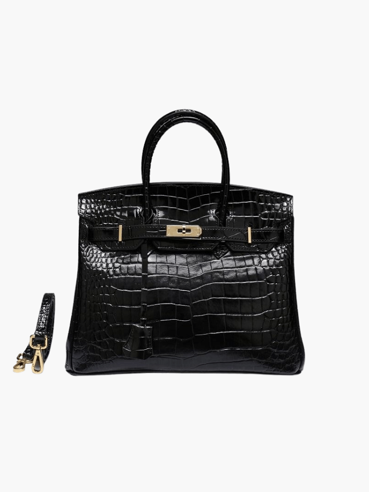 Victoria | Bolsa de mão clássica de couro com vários bolsos e fechamento seguro
