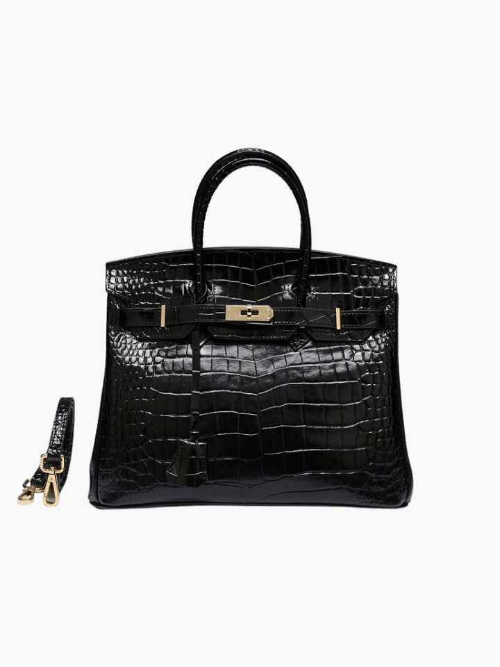 Victoria | Bolsa de mão clássica de couro com vários bolsos e fechamento seguro