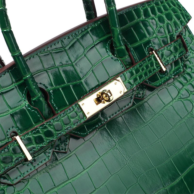 Victoria | Bolsa de mão clássica de couro com vários bolsos e fechamento seguro