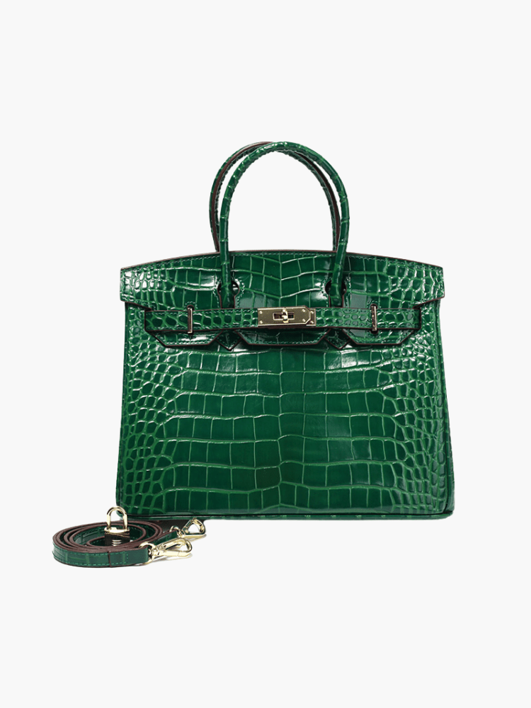Victoria | Bolsa de mão clássica de couro com vários bolsos e fechamento seguro