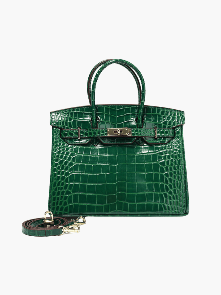 Victoria | Bolsa de mão clássica de couro com vários bolsos e fechamento seguro