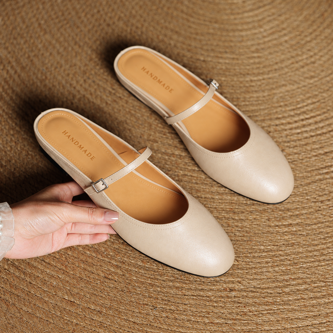 Mules en Cuir Véritable Thea