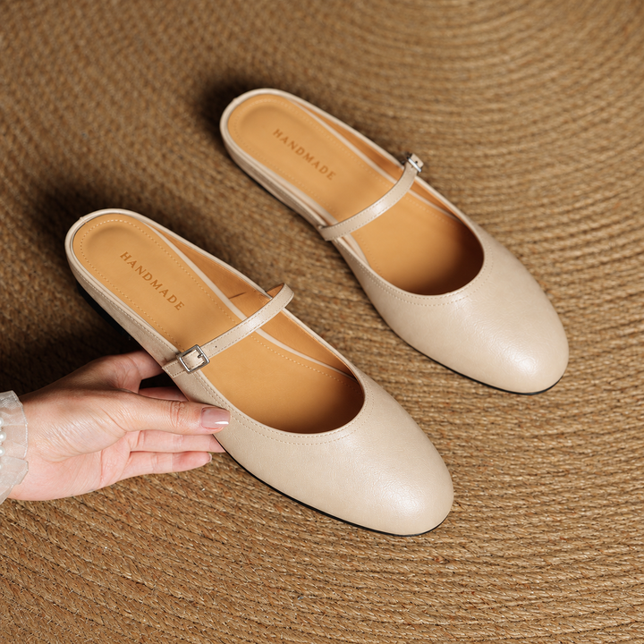 Mules en Cuir Véritable Thea
