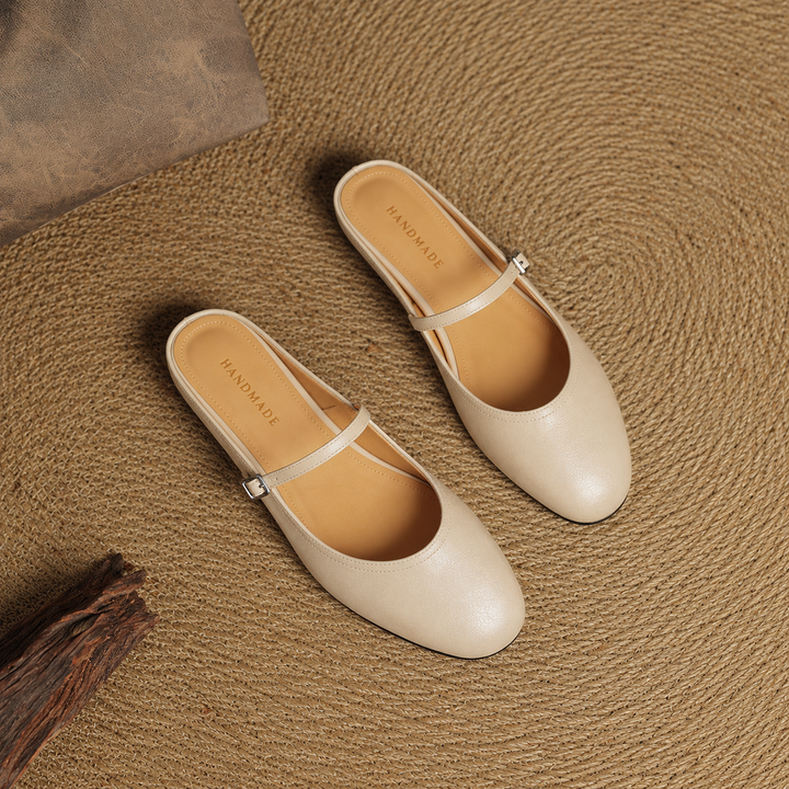 Mules en Cuir Véritable Thea
