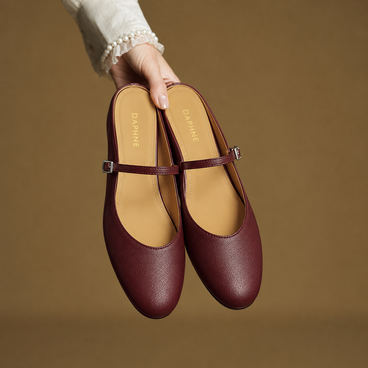 Mules en Cuir Véritable Thea