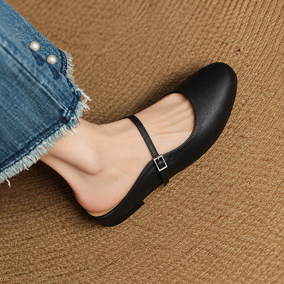 Mules en Cuir Véritable Thea