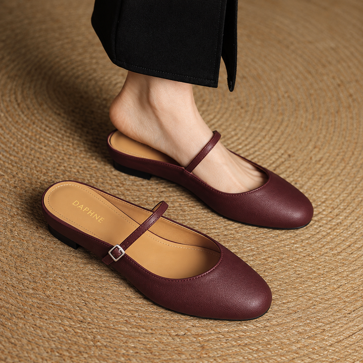 Mules en Cuir Véritable Thea