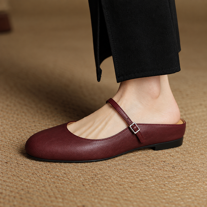 Mules en Cuir Véritable Thea