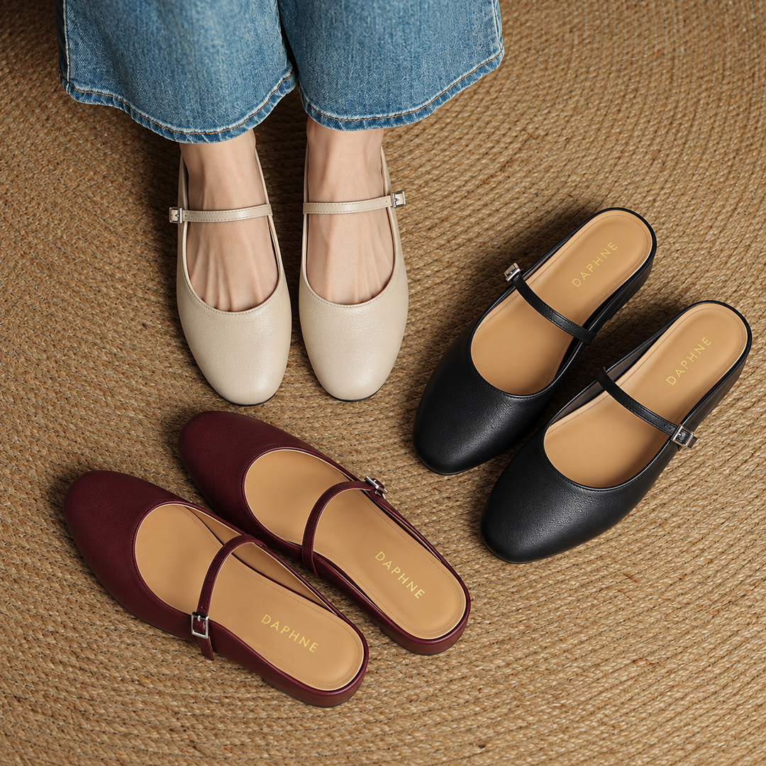Mules en Cuir Véritable Thea