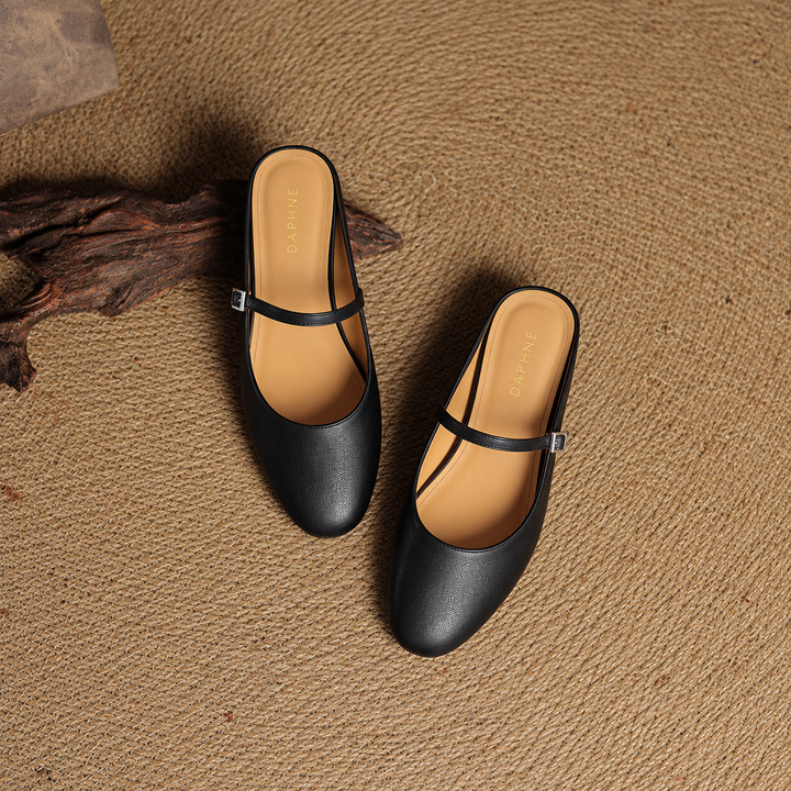 Mules en Cuir Véritable Thea