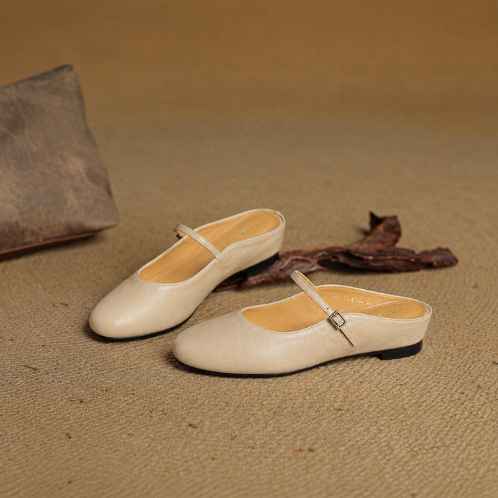 Mules en Cuir Véritable Thea