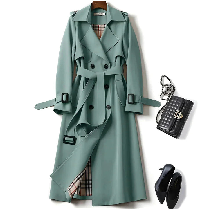 Women's Trenchcoat Belted Double-Breasted Water-Resistant Everyday