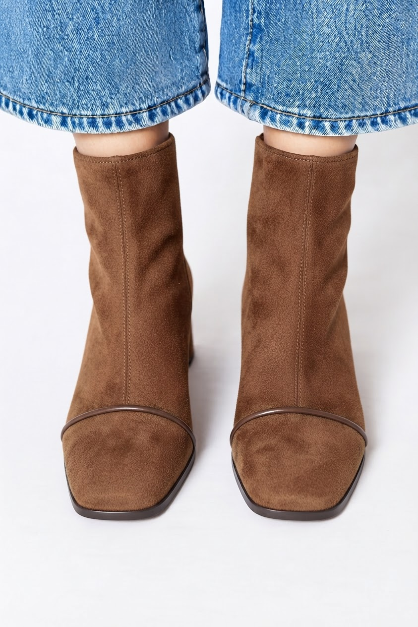 Victoria | Stiefel mit quadratischer Spitze und Absatz