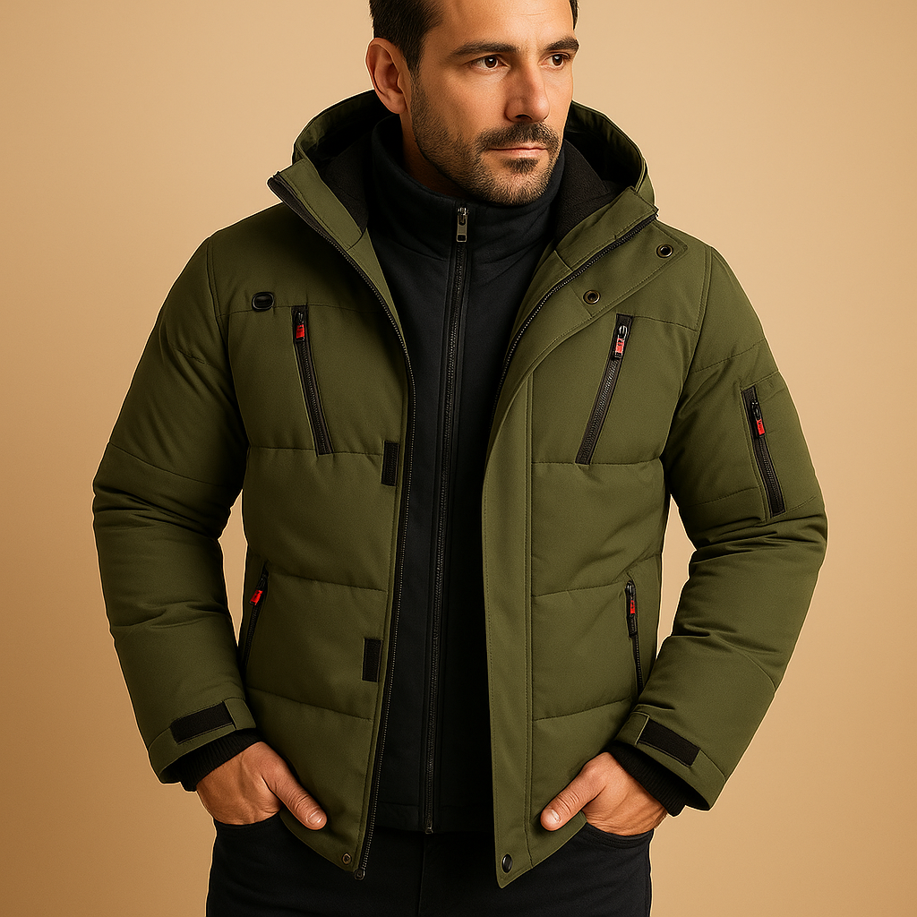 Anselm | Rugged Insulated Jacket with Thick Lining and Zip Closure