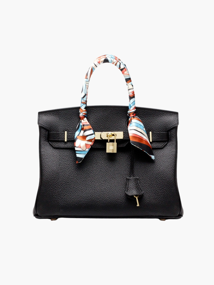 Victoria | Bolsa de mão clássica de couro com vários bolsos e fechamento seguro